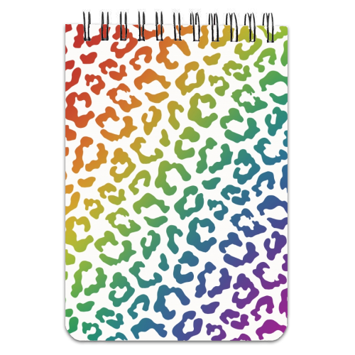 Rainbow animal print - personalised A4, A5, A6 notebook by Cheryl Boland