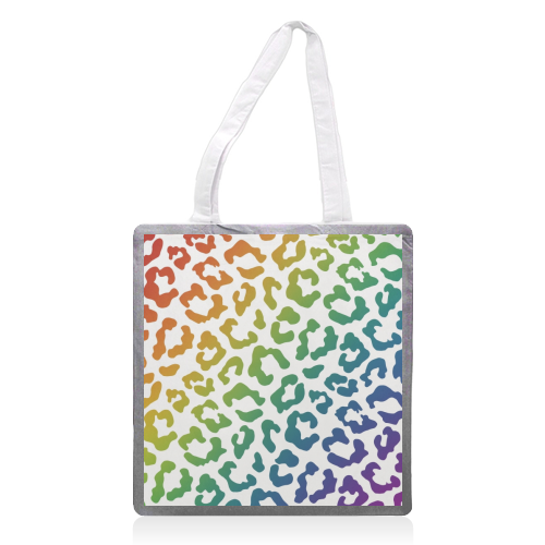 Rainbow animal print - printed tote bag by Cheryl Boland