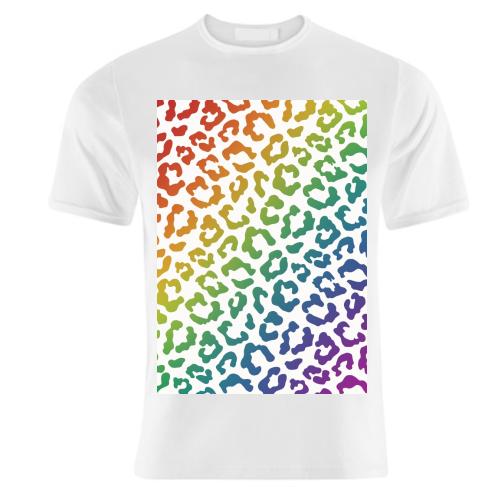 Rainbow animal print - unique t shirt by Cheryl Boland