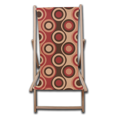 Retro 1970's Style Seventies Vintage Pattern - canvas deck chair by InspiredImages