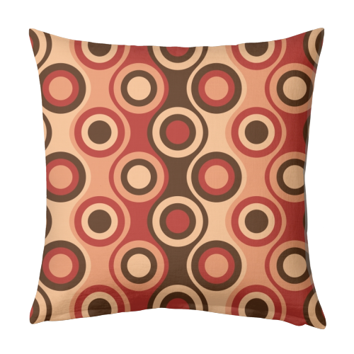 Retro 1970's Style Seventies Vintage Pattern - designed cushion by InspiredImages