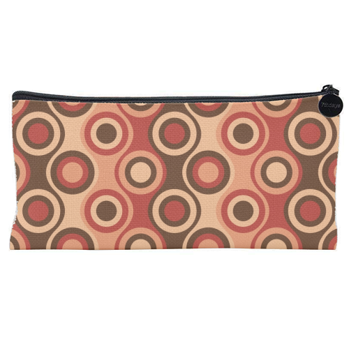 Retro 1970's Style Seventies Vintage Pattern - flat pencil case by InspiredImages