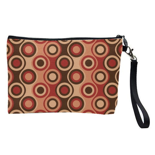 Retro 1970's Style Seventies Vintage Pattern - pretty makeup bag by InspiredImages