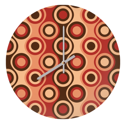 Retro 1970's Style Seventies Vintage Pattern - quirky wall clock by InspiredImages