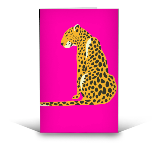 A Leopard Sits - funny greeting card by Wallace Elizabeth