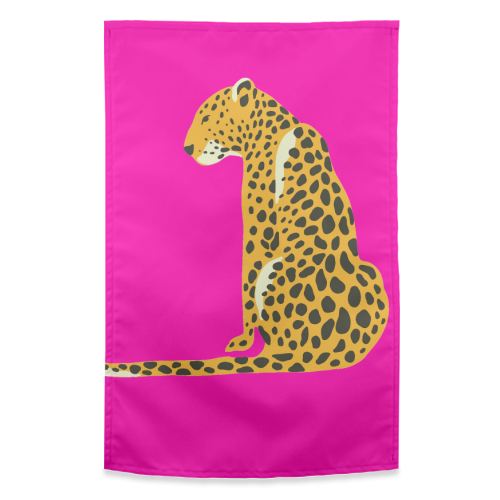 A Leopard Sits - funny tea towel by Wallace Elizabeth