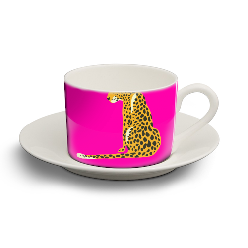 A Leopard Sits - personalised cup and saucer by Wallace Elizabeth