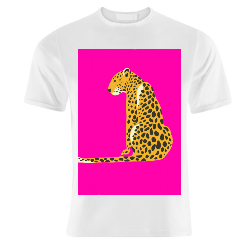 A Leopard Sits - unique t shirt by Wallace Elizabeth