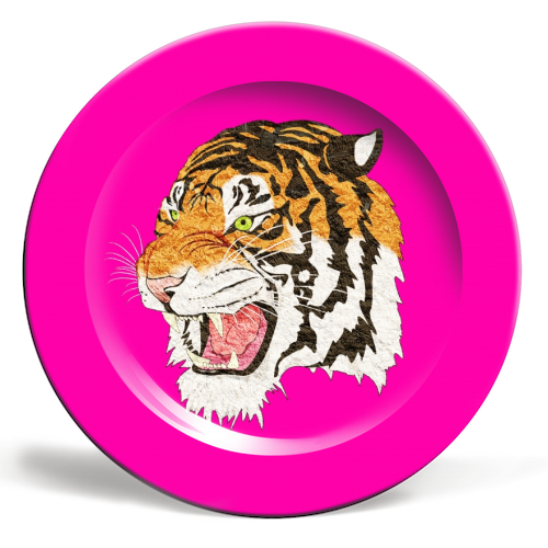 Easy Tiger - ceramic dinner plate by Wallace Elizabeth