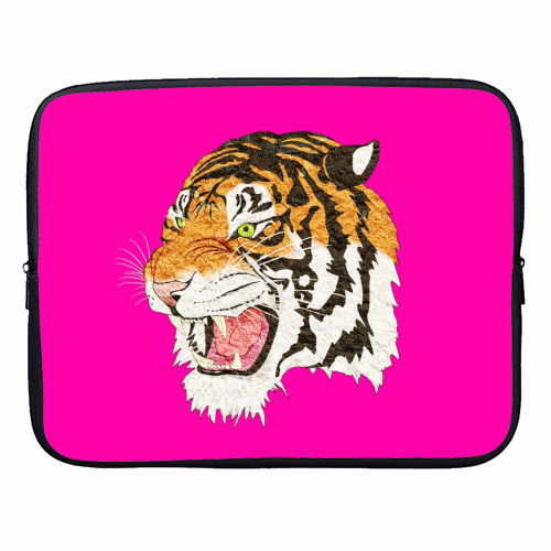 Easy Tiger - designer laptop sleeve by Wallace Elizabeth