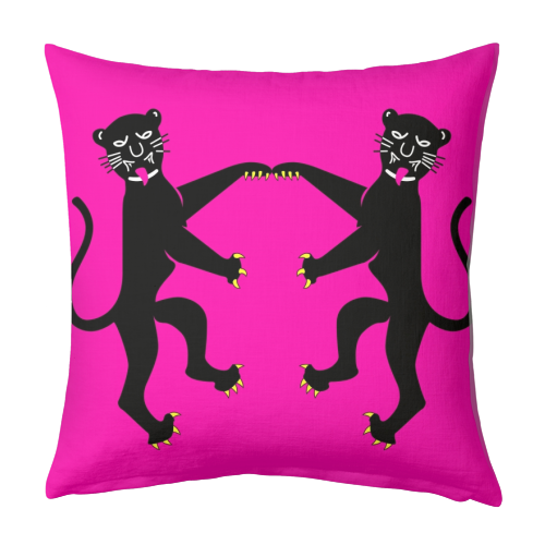 The Dancing Panther - designed cushion by Wallace Elizabeth