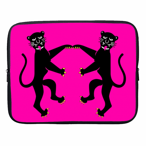 The Dancing Panther - designer laptop sleeve by Wallace Elizabeth