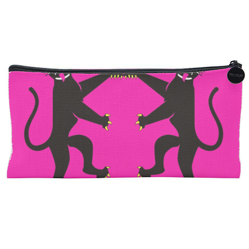 The Dancing Panther - flat pencil case by Wallace Elizabeth