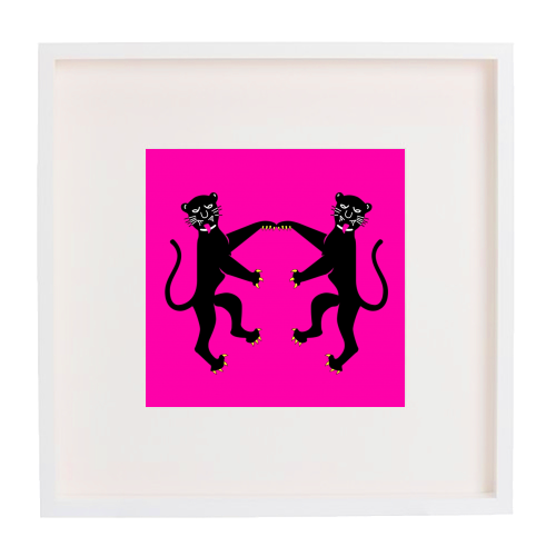The Dancing Panther - framed poster print by Wallace Elizabeth