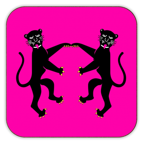 The Dancing Panther - personalised beer coaster by Wallace Elizabeth