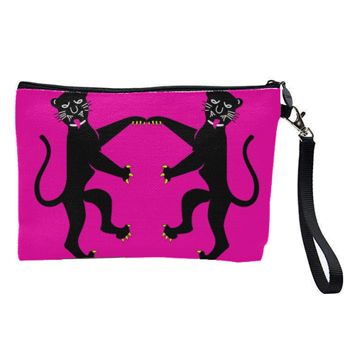 The Dancing Panther - pretty makeup bag by Wallace Elizabeth