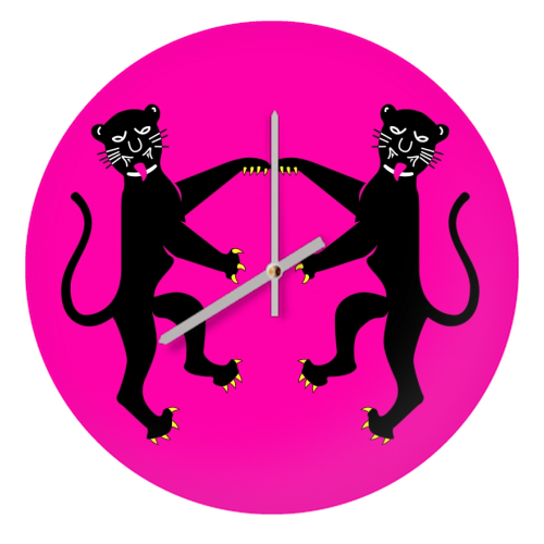 The Dancing Panther - quirky wall clock by Wallace Elizabeth