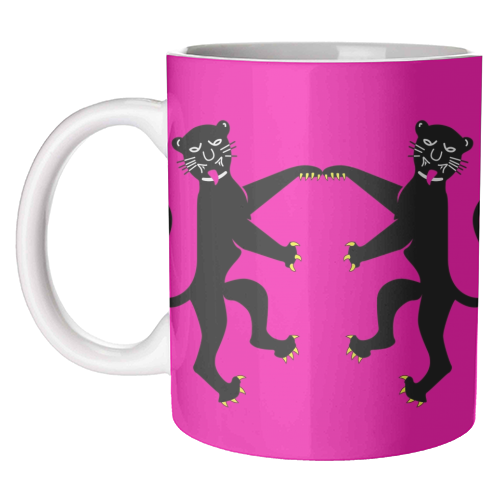The Dancing Panther - unique mug by Wallace Elizabeth