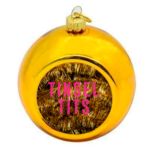 Tinsel Tits - colourful christmas bauble by The 13 Prints