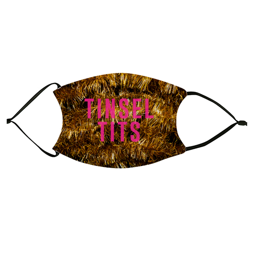 Tinsel Tits - face cover mask by The 13 Prints