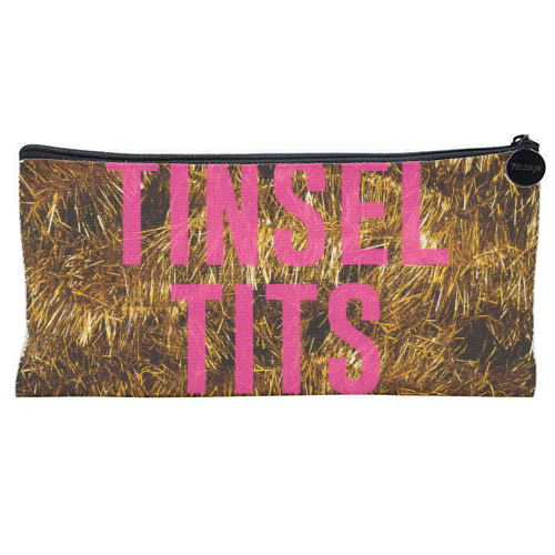 Tinsel Tits - flat pencil case by The 13 Prints