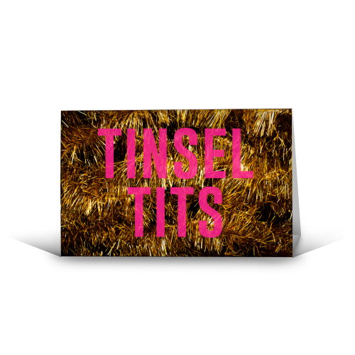 Tinsel Tits - funny greeting card by The 13 Prints