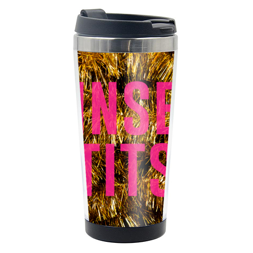 Tinsel Tits - photo water bottle by The 13 Prints