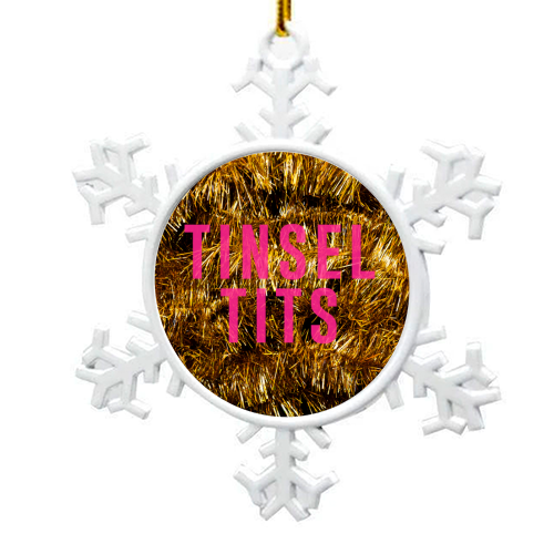 Tinsel Tits - snowflake decoration by The 13 Prints