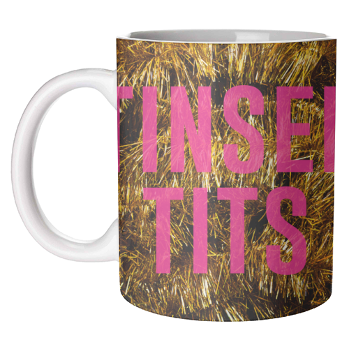 Tinsel Tits - unique mug by The 13 Prints