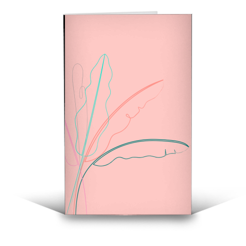 Banana Palm ( coral background ) - funny greeting card by Adam Regester