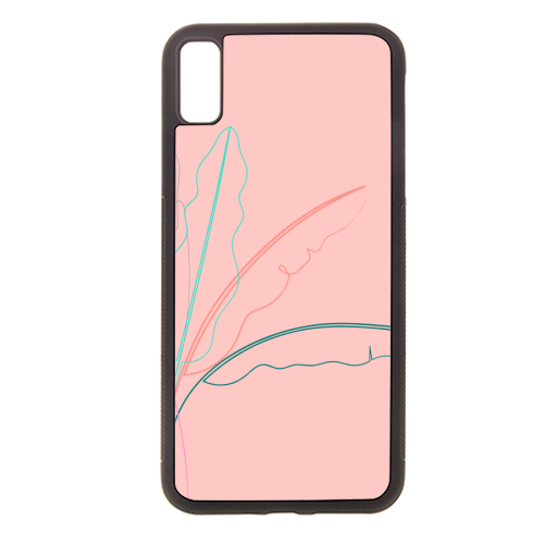 Banana Palm ( coral background ) - stylish phone case by Adam Regester