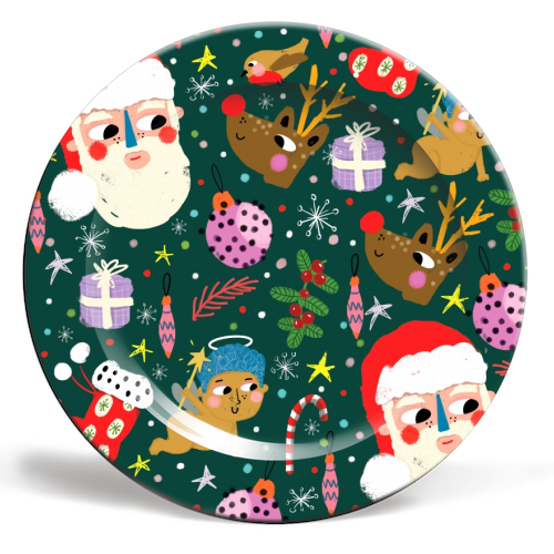 CHRISTMAS JOY - ceramic dinner plate by Nichola Cowdery