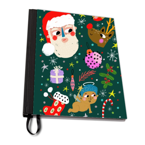 CHRISTMAS JOY - personalised A4, A5, A6 notebook by Nichola Cowdery