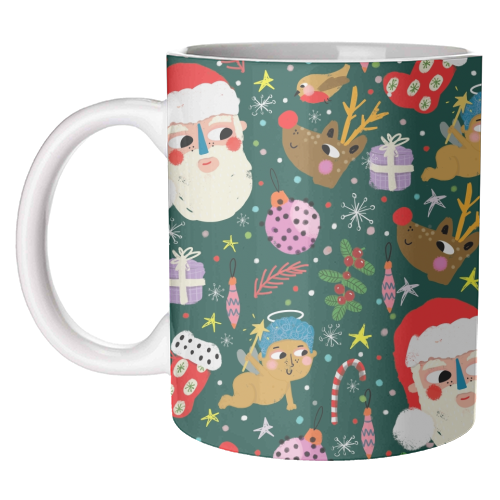 CHRISTMAS JOY - unique mug by Nichola Cowdery