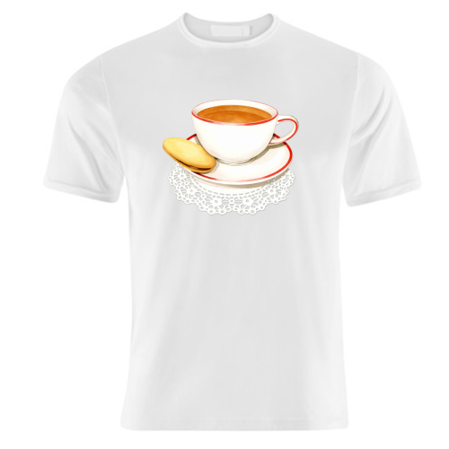 Cup of Tea and a Biccie - unique t shirt by Patricia Shea