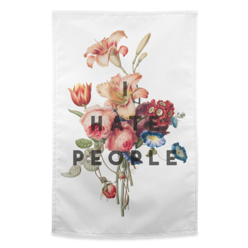 I hate people - funny tea towel by The 13 Prints
