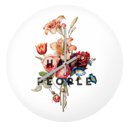 I hate people - quirky wall clock by The 13 Prints