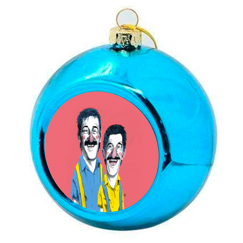 Chuckle Brothers - colourful christmas bauble by Alexander Jackson