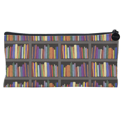 Library - flat pencil case by Sarah Leeves