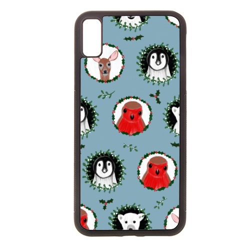 Mistletoe Animals - stylish phone case by Sarah Leeves