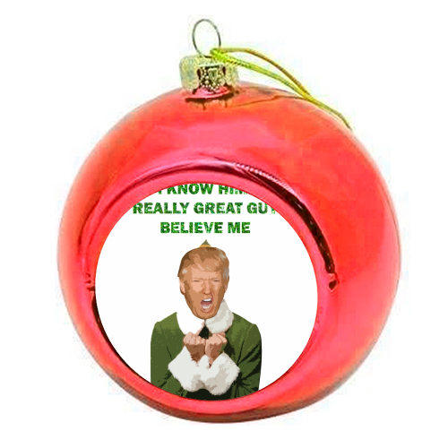 DONNY THE ELF - colourful christmas bauble by Wallace Elizabeth