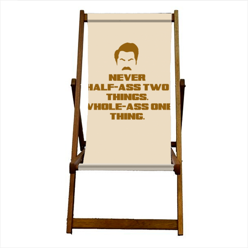 BE MORE RON - canvas deck chair by Wallace Elizabeth