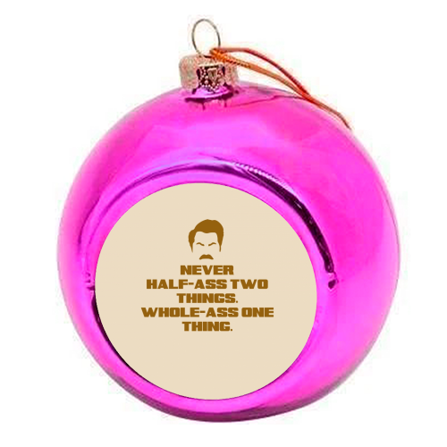 BE MORE RON - colourful christmas bauble by Wallace Elizabeth
