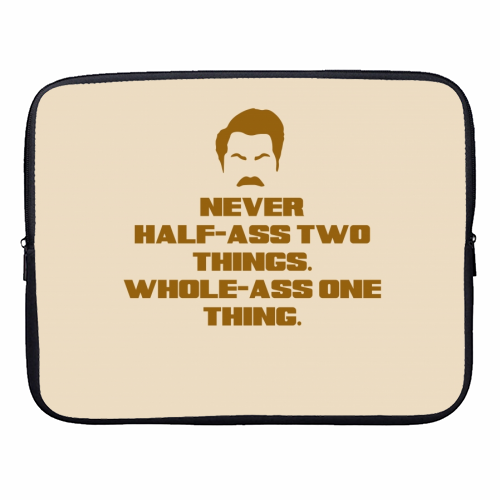 BE MORE RON - designer laptop sleeve by Wallace Elizabeth