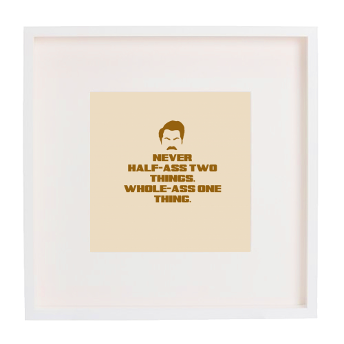 BE MORE RON - framed poster print by Wallace Elizabeth