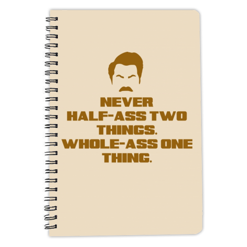 BE MORE RON - personalised A4, A5, A6 notebook by Wallace Elizabeth