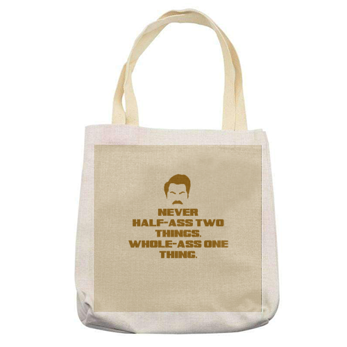 BE MORE RON - printed tote bag by Wallace Elizabeth