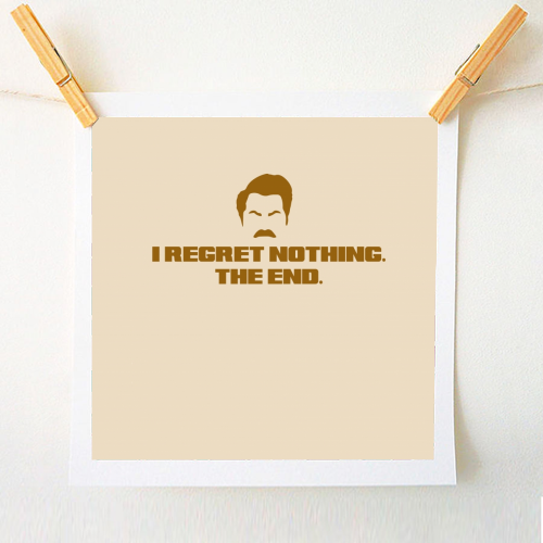 Regret Nothing. The end. - A1 - A4 art print by Wallace Elizabeth