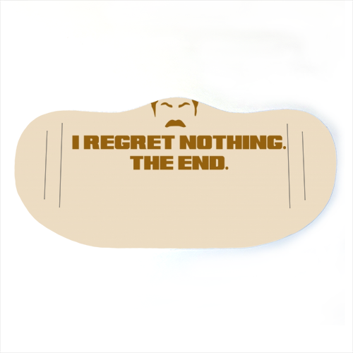 Regret Nothing. The end. - face cover mask by Wallace Elizabeth