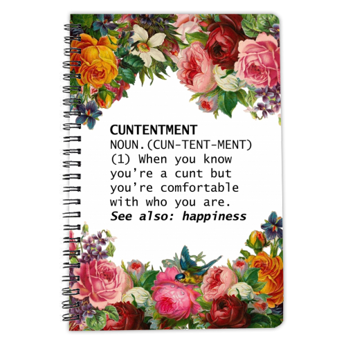 CUNTENTMENT - personalised A4, A5, A6 notebook by Wallace Elizabeth